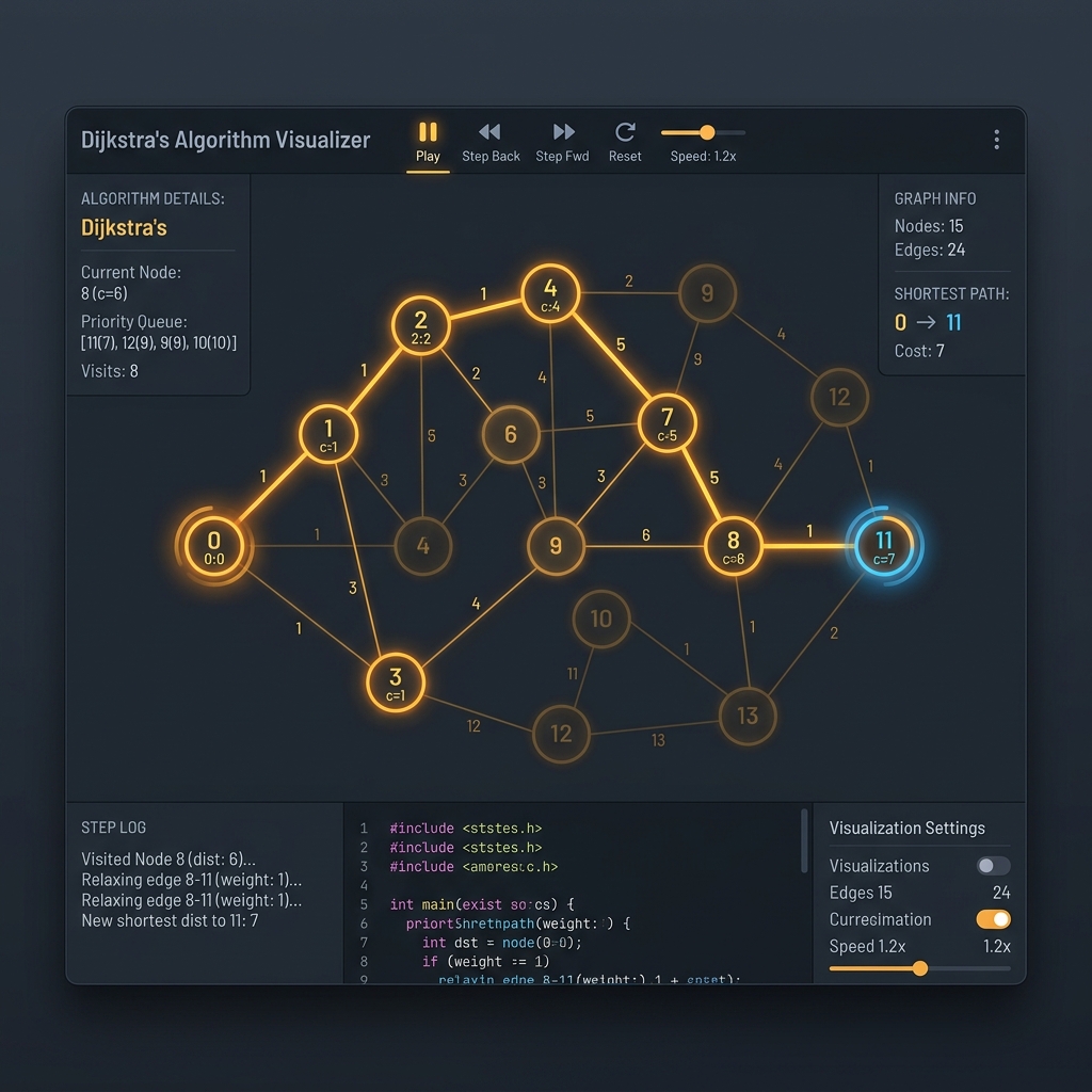 Dijkstra Shortest Path Visualizer